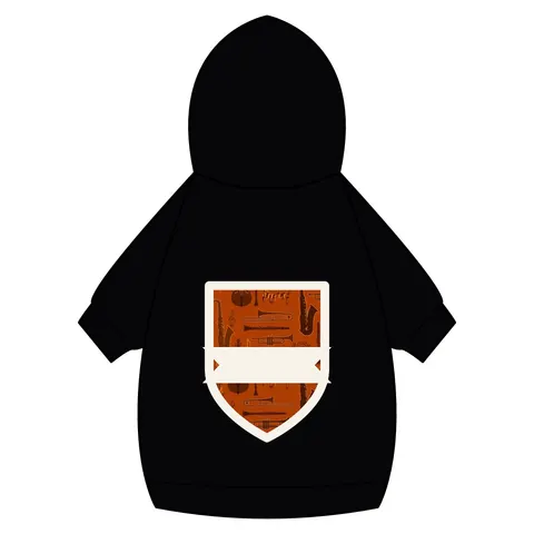 Harlem Jazz Silhouettes Pet Hoodie — back_dtf view