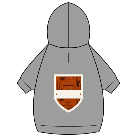 Harlem Jazz Silhouettes Pet Hoodie — back_dtf view