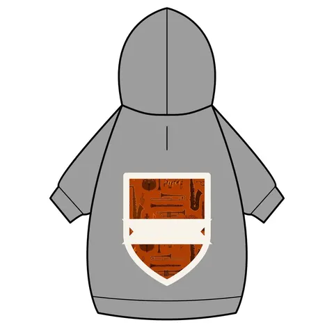 Harlem Jazz Silhouettes Pet Hoodie — back_dtf view