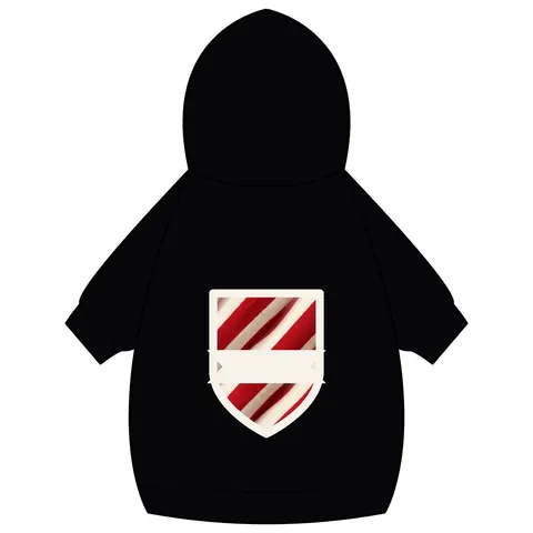 Holiday Candy Cane Twist Pet Hoodie — back_dtf view