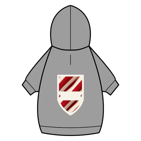 Holiday Candy Cane Twist Pet Hoodie — back_dtf view