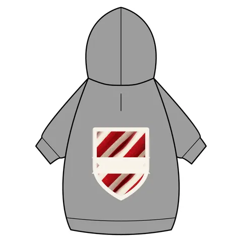 Holiday Candy Cane Twist Pet Hoodie — back_dtf view