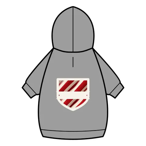 Holiday Candy Cane Twist Pet Hoodie — back_dtf view