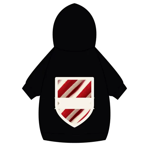 Holiday Candy Cane Twist Pet Hoodie — back_dtf view