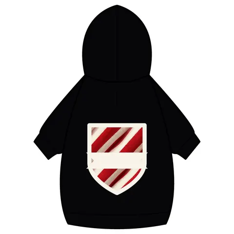 Holiday Candy Cane Twist Pet Hoodie — back_dtf view