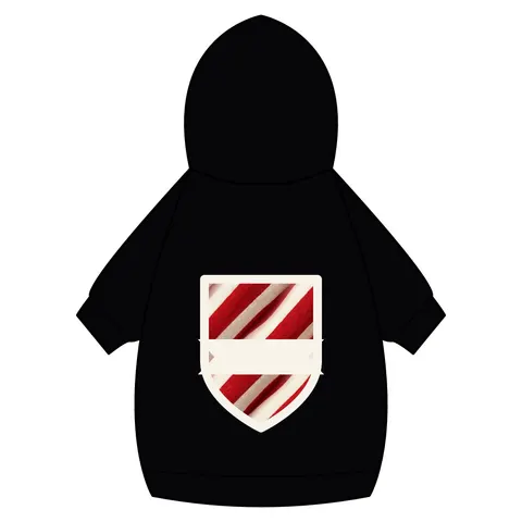 Holiday Candy Cane Twist Pet Hoodie — back_dtf view
