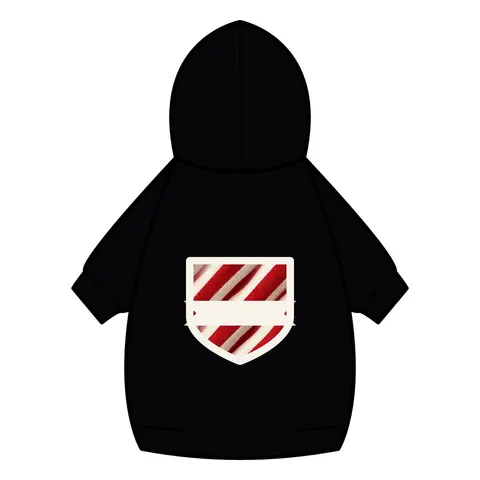 Holiday Candy Cane Twist Pet Hoodie — back_dtf view