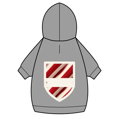 Holiday Candy Cane Twist Pet Hoodie — back_dtf view