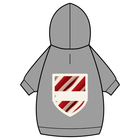 Holiday Candy Cane Twist Pet Hoodie — back_dtf view