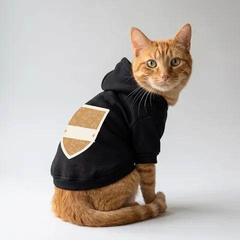 Holiday Gingerbread Cookie Pattern Pet Hoodie