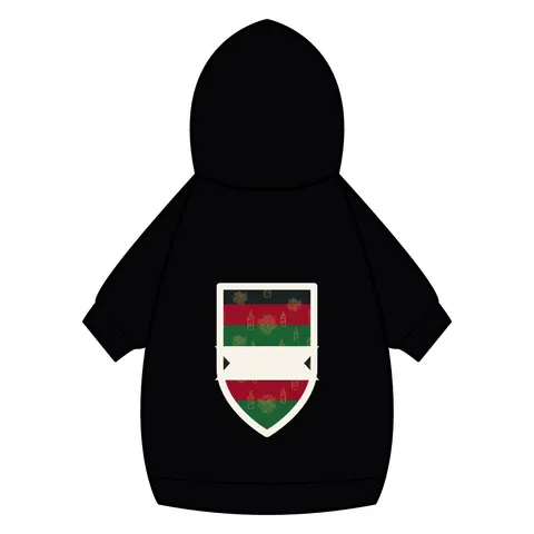 Holiday Kwanzaa Karamu Colors Pet Hoodie — back_dtf view