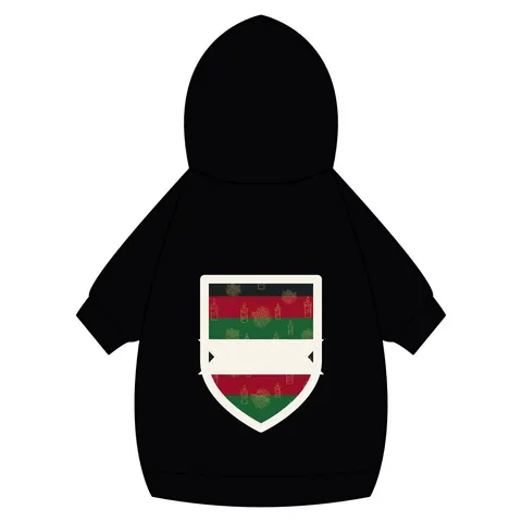Holiday Kwanzaa Karamu Colors Pet Hoodie — back_dtf view