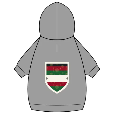 Holiday Kwanzaa Karamu Colors Pet Hoodie — back_dtf view