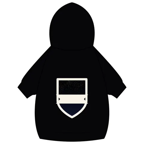 New Year Midnight Sparkle Gradient Pet Hoodie — back_dtf view