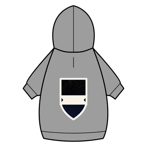 New Year Midnight Sparkle Gradient Pet Hoodie — back_dtf view