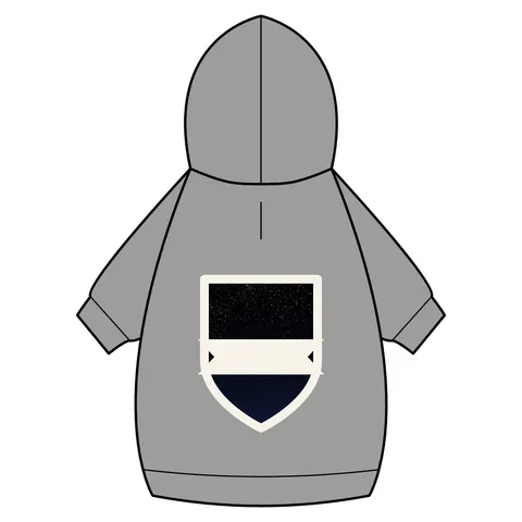 New Year Midnight Sparkle Gradient Pet Hoodie — back_dtf view