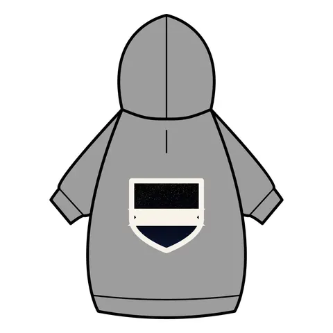 New Year Midnight Sparkle Gradient Pet Hoodie — back_dtf view