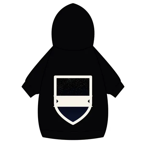 New Year Midnight Sparkle Gradient Pet Hoodie — back_dtf view