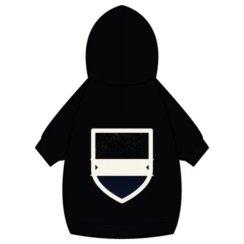 New Year Midnight Sparkle Gradient Pet Hoodie — back_dtf view