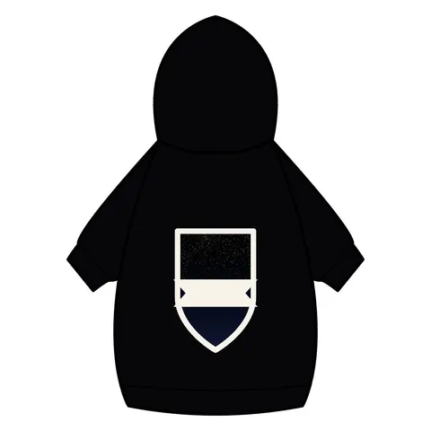New Year Midnight Sparkle Gradient Pet Hoodie — back_dtf view