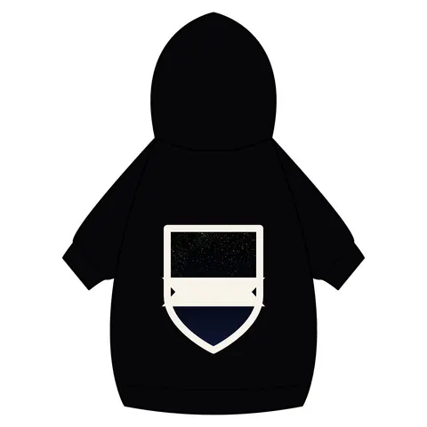 New Year Midnight Sparkle Gradient Pet Hoodie — back_dtf view