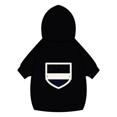 New Year Midnight Sparkle Gradient Pet Hoodie — back_dtf view