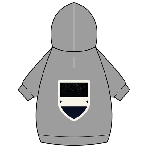 New Year Midnight Sparkle Gradient Pet Hoodie — back_dtf view