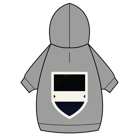 New Year Midnight Sparkle Gradient Pet Hoodie — back_dtf view