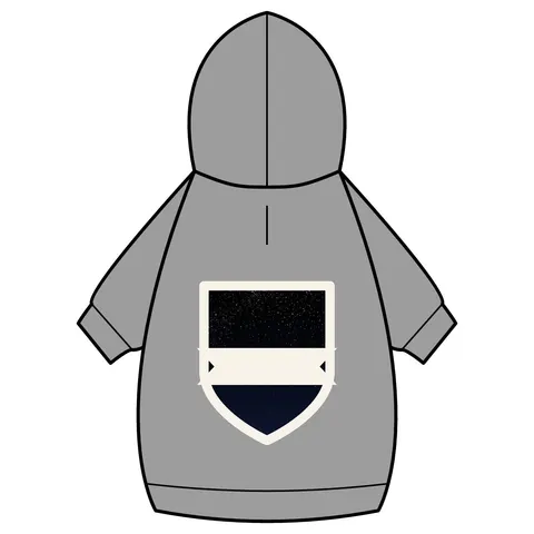 New Year Midnight Sparkle Gradient Pet Hoodie — back_dtf view