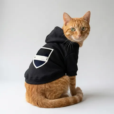 New Year Midnight Sparkle Gradient Pet Hoodie