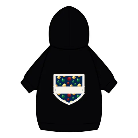 Holiday Glass Ornament Scatter Pet Hoodie — back_dtf view