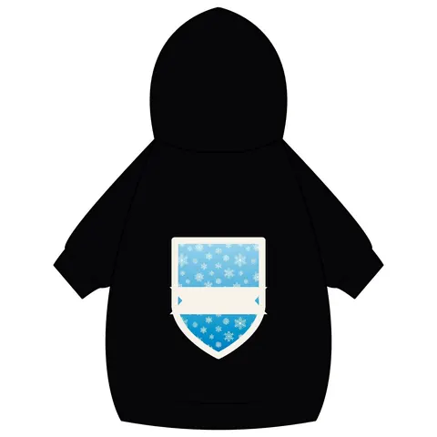 Holiday Snowflake All-Over Pet Hoodie — back_dtf view