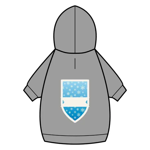 Holiday Snowflake All-Over Pet Hoodie — back_dtf view