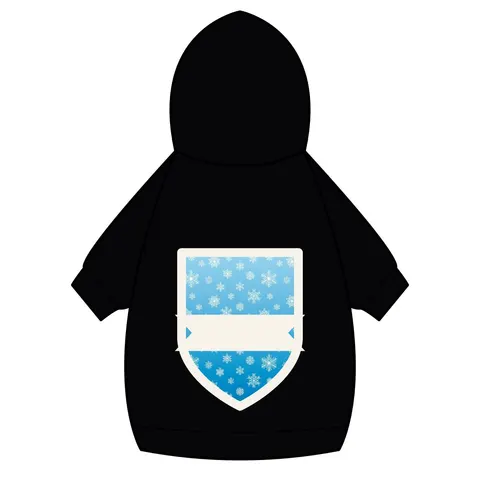 Holiday Snowflake All-Over Pet Hoodie — back_dtf view
