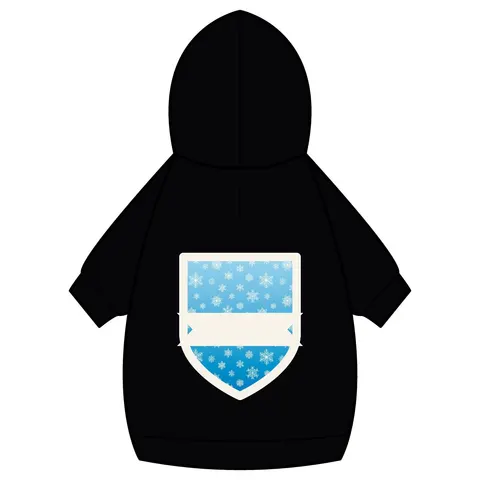 Holiday Snowflake All-Over Pet Hoodie — back_dtf view
