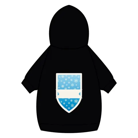 Holiday Snowflake All-Over Pet Hoodie — back_dtf view