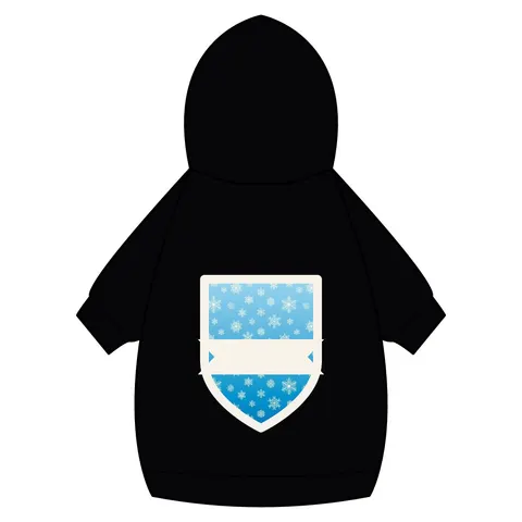 Holiday Snowflake All-Over Pet Hoodie — back_dtf view