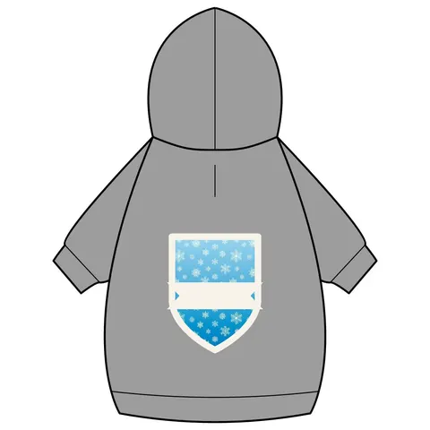 Holiday Snowflake All-Over Pet Hoodie — back_dtf view