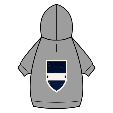 Holiday Starry Winter Night Pet Hoodie — back_dtf view