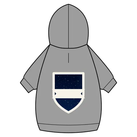 Holiday Starry Winter Night Pet Hoodie — back_dtf view