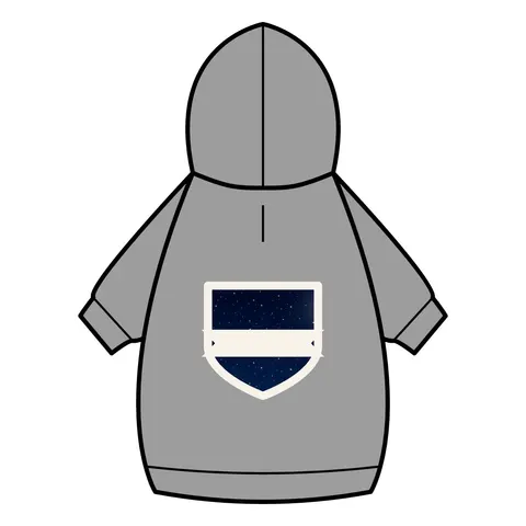 Holiday Starry Winter Night Pet Hoodie — back_dtf view