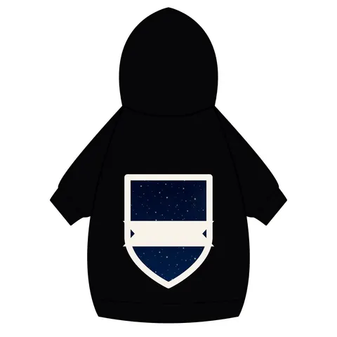 Holiday Starry Winter Night Pet Hoodie — back_dtf view