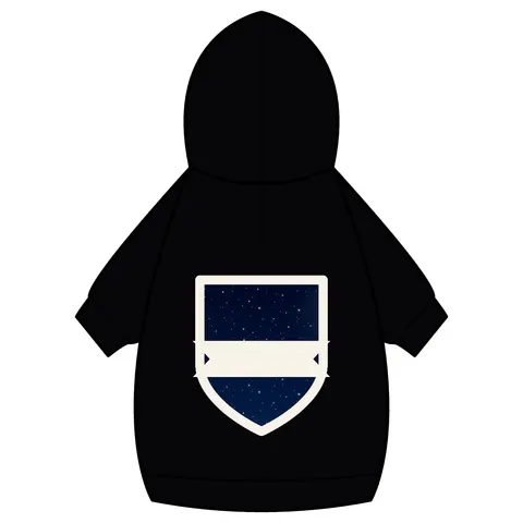 Holiday Starry Winter Night Pet Hoodie — back_dtf view