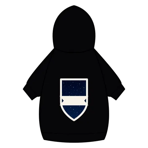Holiday Starry Winter Night Pet Hoodie — back_dtf view