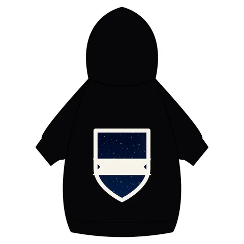 Holiday Starry Winter Night Pet Hoodie — back_dtf view