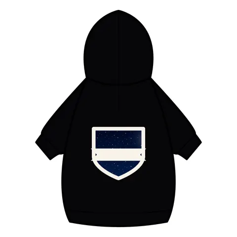 Holiday Starry Winter Night Pet Hoodie — back_dtf view