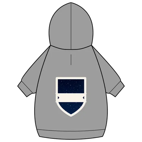 Holiday Starry Winter Night Pet Hoodie — back_dtf view