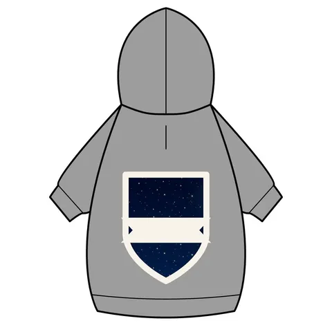 Holiday Starry Winter Night Pet Hoodie — back_dtf view