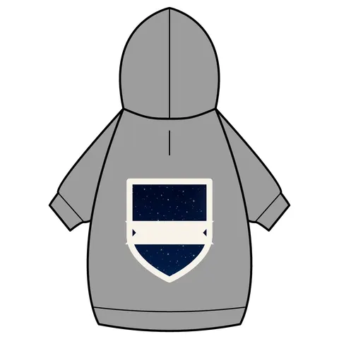 Holiday Starry Winter Night Pet Hoodie — back_dtf view