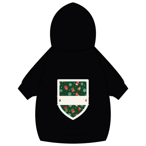 Holiday Ugly Sweater Icons Pet Hoodie — back_dtf view